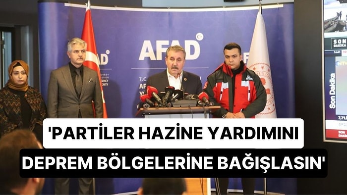 'Partiler Hazine Yardımını Deprem Bölgelerine Bağışlasın'