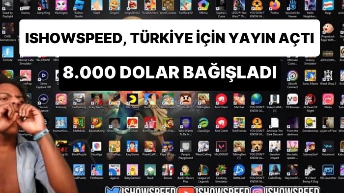 Jahrein'in Çağrısıyla Türkiye İçin Twitch Yayını Açan Ishowspeed, 8.000 Dolar Bağış Yaptı