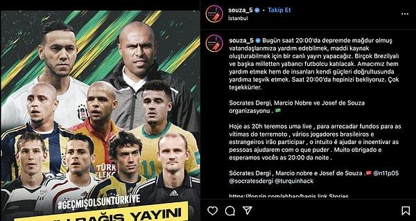 Diego Lugano, Claudio Taffarel ve Brezilyalı futbolcu Philippe Coutinho konuk olacak.