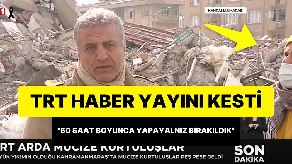 TRT Canlı Yayın Yaparken, Bir Vatandaş '50 Saat Boyunca Yapayalnız Bırakıldık' Deyince Yayın Kesildi