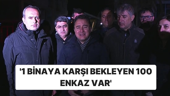 Ali Babacan Deprem Bölgesinde: ‘Bütün Sıkıntılar Tek Adam Sisteminden’