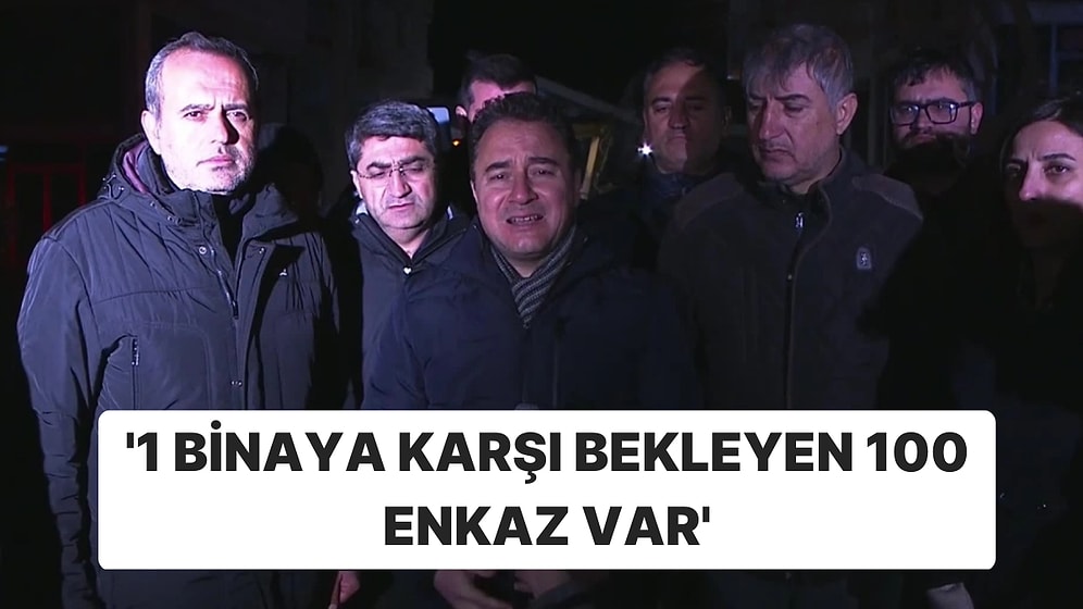 Ali Babacan Deprem Bölgesinde: ‘Bütün Sıkıntılar Tek Adam Sisteminden’
