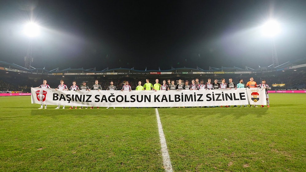 Spor Dünyasından Destek Sürüyor! Hollanda'nın FC Dordrecht Takımı Türkiye'nin Deprem Acısını Paylaştı