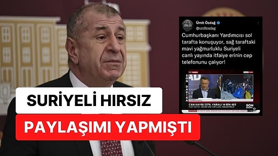 Ümit Özdağ Hakkında 'İftira' Suçundan Soruşturma Başlatıldı