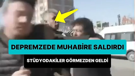 Depremzede CNN Türk Muhabirine Adıyaman'da Saldırdı, Stüdyodakiler Görmezden Geldi