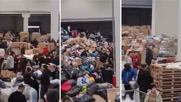 Bosna'dan gelen, yüzlerce insanın Türkiye'ye gönderilecek yardımlar için canla başla çalıştığı bir video paylaşıldı.
