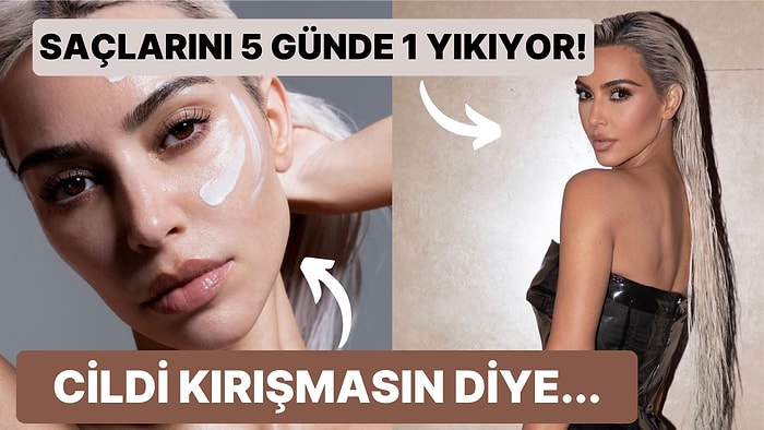 Saçlarını Nadiren Yıkıyormuş! Milyonlarca Takipçiye Sahip Kim Kardashian'ın Güzellik Sırları