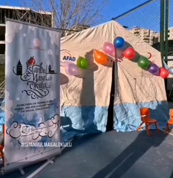 Bu görüntü ise Kahramanmaraş'tan: Maraşlı öğretmenlerin hazırladığı 'masal çadırlar' .