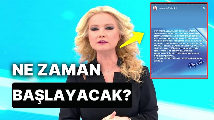 Müge Anlı Sosyal Medyada Programın Ertelendiğini Duyurdu: Müge Anlı Ne Zaman, Hangi Gün Başlayacak?