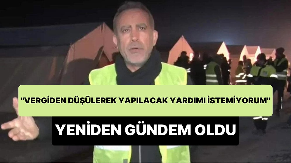 Haluk Levent: 'Vergiden Düşülerek Yapılacak Yardımı İstemiyorum'