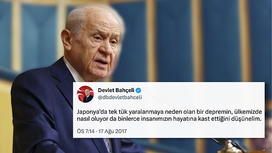 10 Gündür Deprem Bölgesine Gitmeyen Devlet Bahçeli'nin Yıllar Önce Yaptığı Paylaşım Tekrar Gündemde!