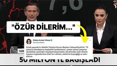 "Türkiye Tek Yürek" Ortak Yayınında Tavırları ile Tepki Çeken Didem Arslan Yılmaz'dan Açıklama Geldi