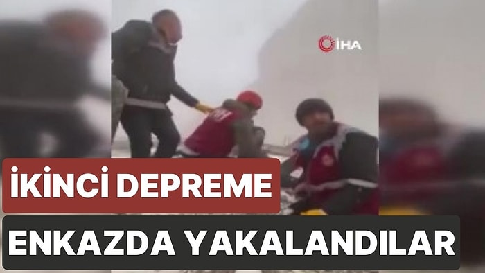 Arama Kurtarma Ekibi, İkinci Depreme Enkaz Üzerinde Yakalandı