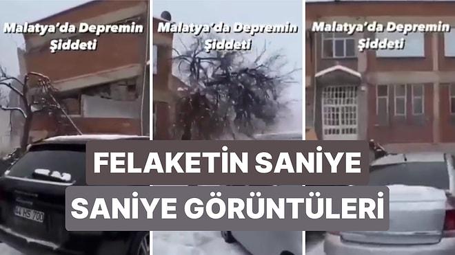 Deprem Anının Yeni Görüntüleri Gelmeye Devam Ediyor! Malatya'da Deprem Anının Yürek Sızlatan Görüntüleri