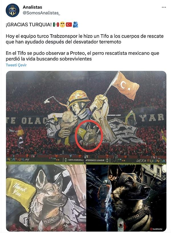 Meksika'da çok takipçili hesaplar, Trabzonspor'un Proteo'yu onurlandırmasını Meksika halkıyla paylaştı.