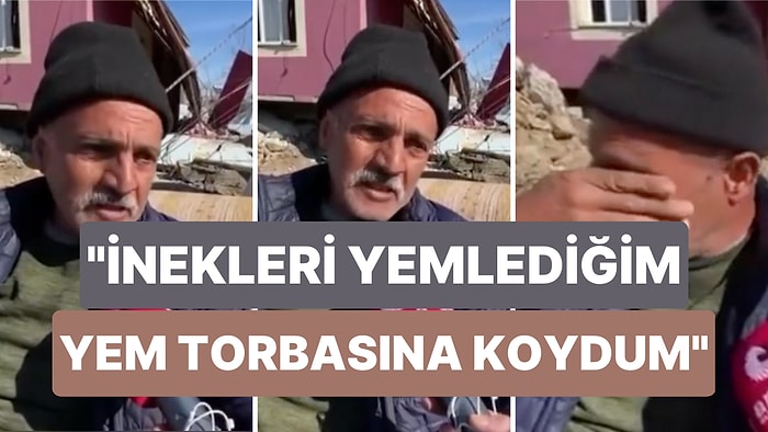 Depremde Kaybettiği Yakınlarını Ceset Torbası Verilmediği İçin Yem Torbasına Koyduğunu Göz Yaşlarıyla Anlattı