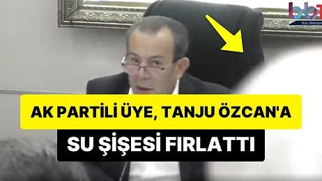 AK Partili Meclis Üyesi Hacer Çınar, Belediye Başkanı Tanju Özcan'a Su Şişesi Fırlattı