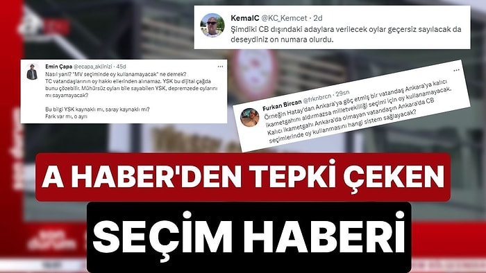 A Haber'den Tepki Toplayan 'Seçim' Haberi