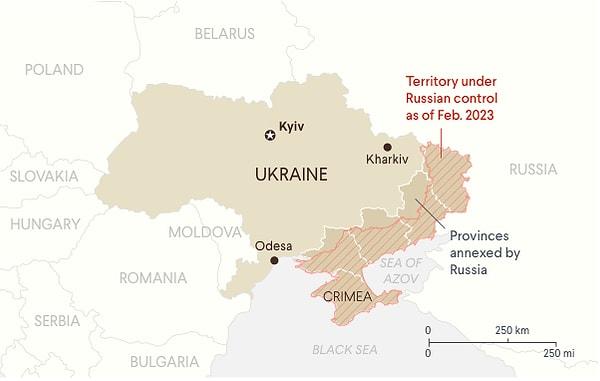The New York Times haberine göre, savaşta 200 binin üzerinde Rus askeri hayatını kaybedip, yaralanırken, Ukrayna tarafında bu sayının 100 bin kişi civarında olduğu tahmin ediliyor.