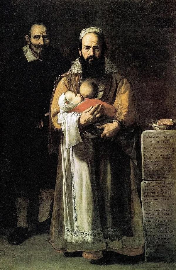 12. Jusepe de Ribera, "Magdalena Ventura with Her Husband and Son / The Bearded Woman" (1631)