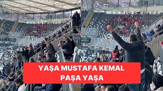 Beşiktaş ve Antalyaspor Tribünleri Maç Öncesinde Karşılıklı İzmir Marşı Söyledi