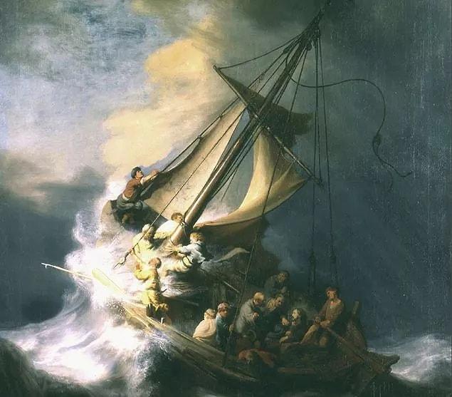 In addition, the famous painter's work "The Storm on the Sea of Galilee" of the same date,
