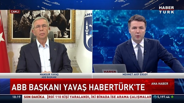 Mansur Yavaş’ın HaberTürk canlı yayınında yaptığı açıklamalar şu şekilde;