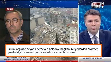 Kahramanmaraş Belediye Başkanının Canlı Yayında Çadır Sorusuna Verdiği Yanıt Gündem Oldu!