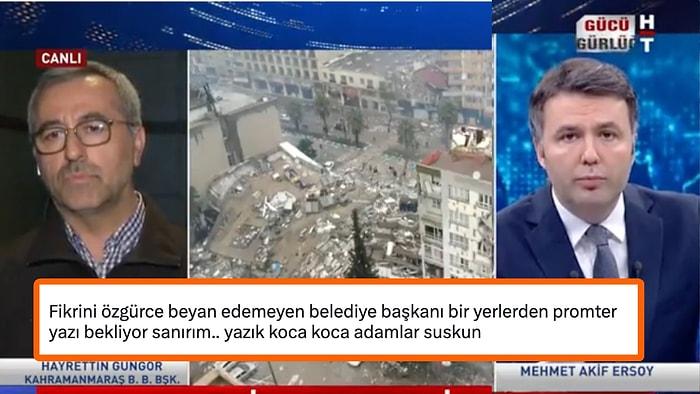 Kahramanmaraş Belediye Başkanının Canlı Yayında Çadır Sorusuna Verdiği Yanıt Gündem Oldu!