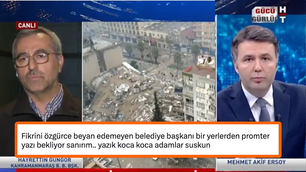 Kahramanmaraş Belediye Başkanının Canlı Yayında Çadır Sorusuna Verdiği Yanıt Gündem Oldu!