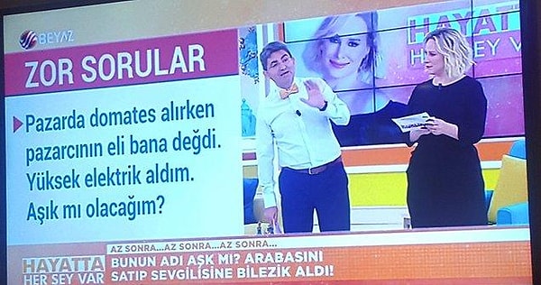 1. Programdaki en saykodelik itiraflardan biri kesinlikle pazarcıyla tensel temas kuran bu kişi! Yüksek elektrik meselesini ise hiçbirimiz anlamamıştık!