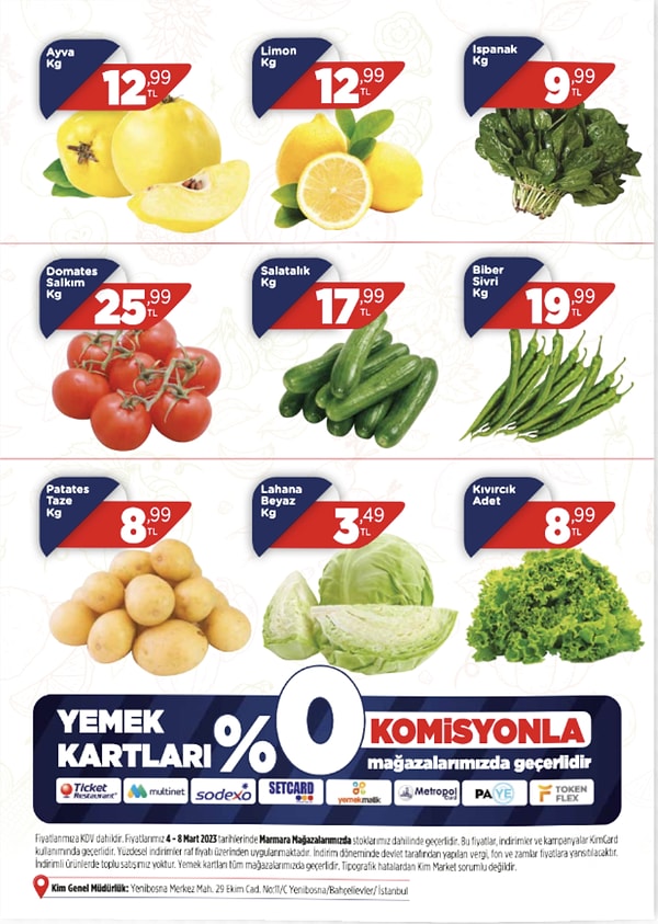 4 - 8 Mart Kim Market Aktüel Ürün Katalog (Manav İndirimleri Sayfa 2):