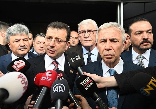 İYİ Parti Genel Başkanı Meral Akşener’in aday olmaya çağırdığı Yavaş ve İmamoğlu, İYİ Parti Toplantısına gitti. İYİ Partili kurmaylar iki ismi kapıda karşıladı.