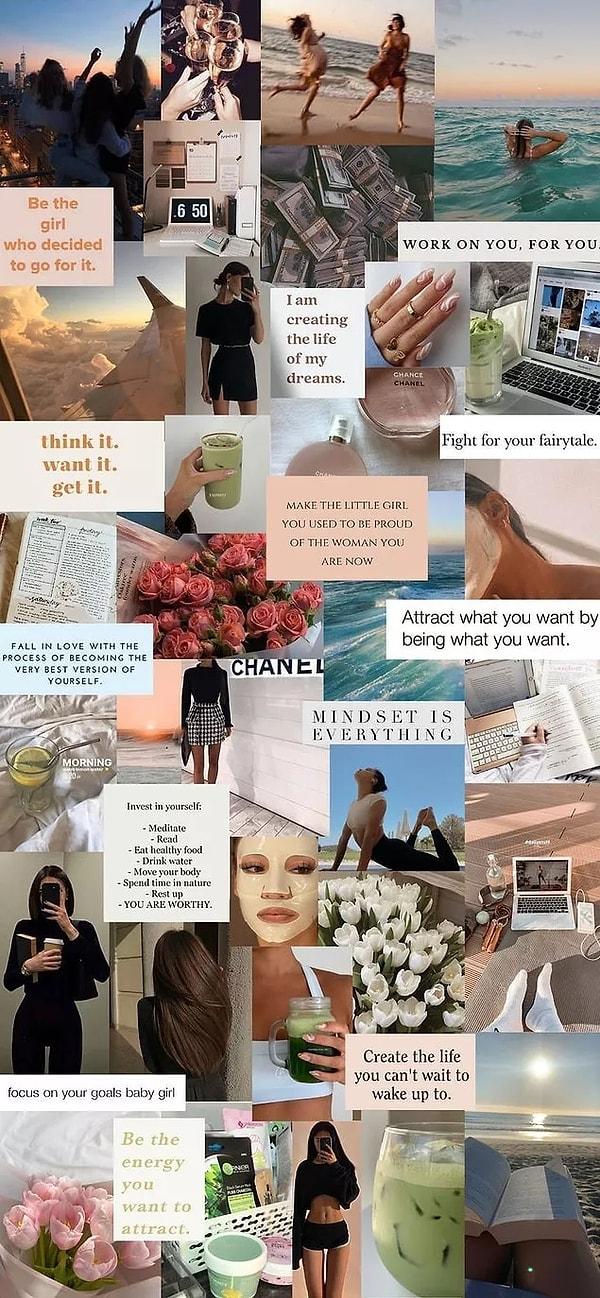If you say that you don't want to deal with pen and paper, you can also prepare your vision board online.