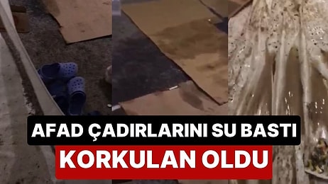 Deprem Bölgesinde Etkili Olan Yağmur, AFAD Çadırlarına Sızdı