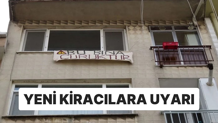 Kadıköy’de Kiracı, Evi ‘Bu Bina Çürüktür’ Pankartı ile Boşalttı