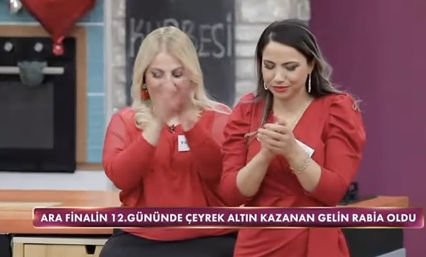 Gelinim Mutfakta Bugün (Ara Final'in 12. Gününde) Çeyrek Altın Kazanan Gelin: