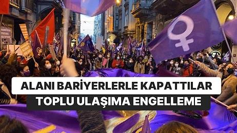 Taksim'de Kadın Korkusu! Alanı Bariyerlerle Kapattılar