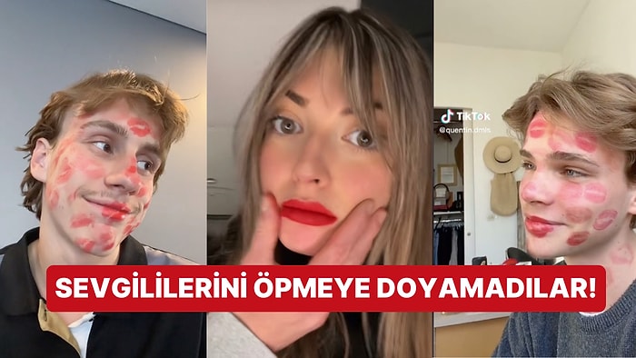 TikTok'ta Sevgililer Birbirlerini Öpmeye Doyamadı: TikTok'un Rujlu Bol Öpücüklü Akımı!