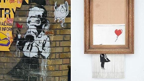 10. A portrait by street artist Banksy was sold at auction for £1 million. At the moment of the sale, the system in the frame of the painting was activated and the work was shattered.