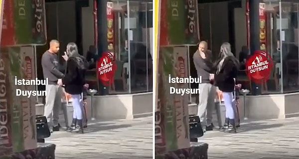 Bir süre tartışan ve ardından da erkek arkadaşına tokat atan kadının attığı tokadın sesi ise o anlar kaydeden kamera tarafından anbean kaydedildi.