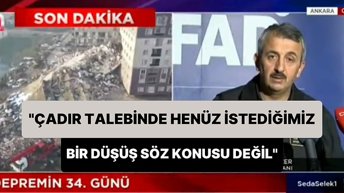 AFAD Başkanının Türkçeye Takla Attırdığı Anlar: 'Çadır Talebinde Henüz İstediğimiz Düşüş Söz Konusu Değil'