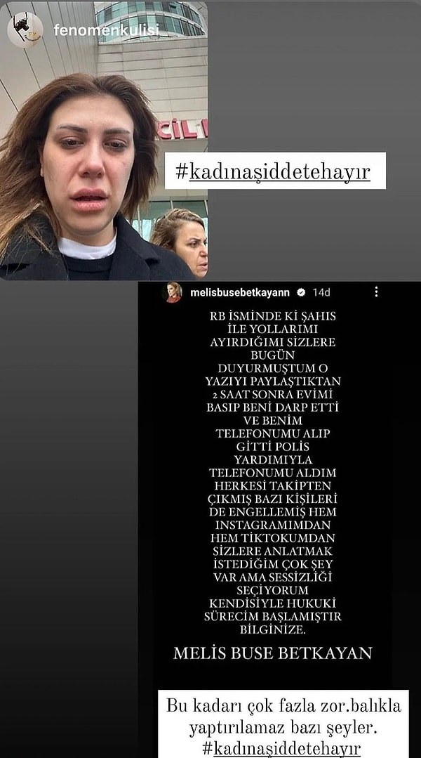 37. Kısmetse Olur'un kaotik gelin adaylarından Melis Buse Betkayan, son dönemlerde sosyal medyanın gündeminde. Serbest Hoca lakabıyla bilinen TikTok fenomeni Reşit Bozdağ ile birlikte olduğunu duyuran Melis Buse Betkayan, bir canlı yayında evli sevgilisinden şiddet görmüştü. Bu olayın ardından Bozdağ ile ayrıldıklarını belirten Melis, bu kişinin evini basarak kendisini darp ettiğini iddia etti!