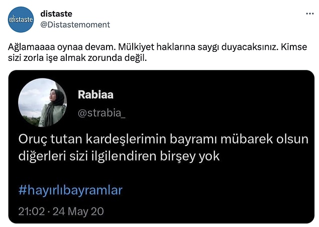 Bir taraftan kullanıcının diğer tweetleri ortaya çıkarken,