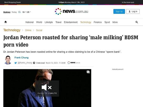 “Jordan Peterson, BDSM temalı cinsel içerikli filmi ‘erkek sağma’ videosu olarak paylaştı”