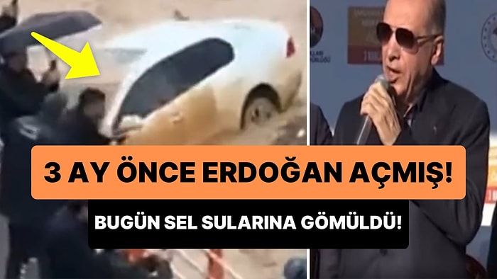 Şanlıurfa'daki Sağanak Yağış Nedeniyle Sulara Gömülen 'Abide Kavşağı'nın Açılışını 3 Ay Önce Erdoğan Yapmış