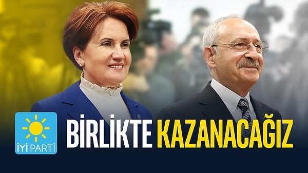İYİ Parti Genel Başkanı Meral Akşener’in CHP Genel Başkanı ve Millet İttifakı Cumhurbaşkanı Adayı Kemal Kılıçdaroğlu ile olan fotoğrafı “Birlikte Kazanacağız!” sloganıyla kampanyada kullanılacak.