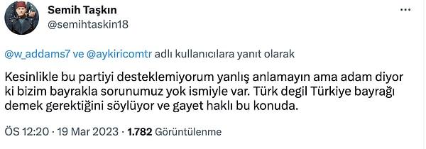 Bir kısım sosyal medya kullanıcısı ise Yapıcıoğlu'nun sözlerinin çarpıtıldığını, 'Türkiye bayrağı' tanımının daha kapsayıcı bir ifade olduğunu vurguladı.