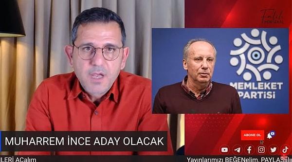 Gazeteci Fatih Portakal, Memleket Partisi Genel Başkanı Muharrem İnce'nin kendisi ile ilgili sözlerine tepki gösterdi. Portakal, İnce'nin yalan söylediğini belirtti.