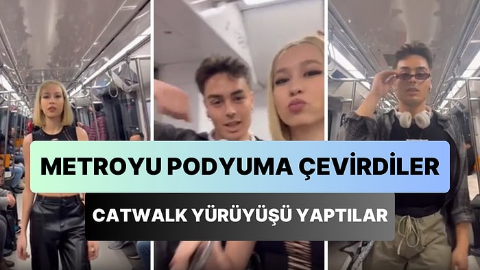 Metroda Defile Düzenleyip Phonk Müziği Eşliğinde Catwalk Yürüyüşü Yapan Gençler Gündem Oldu